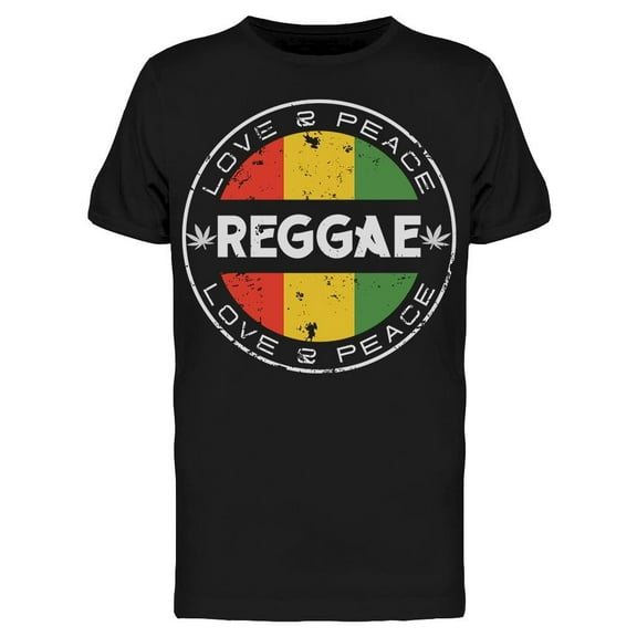 Love And Peace Reggae T-Shirt Men -Image by Shutterstock, Male XX-Large