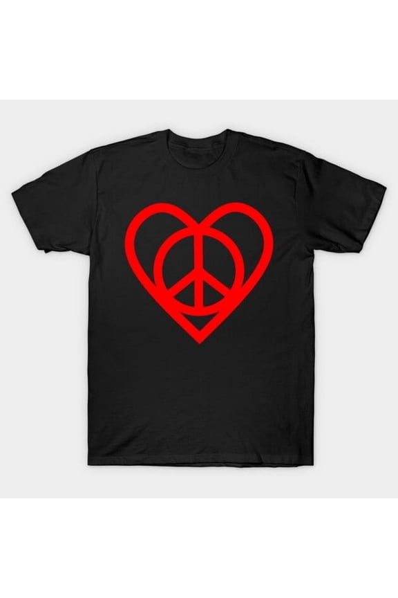 Love And Peace Retro Hippie 60s 70s Style Graphic, H10277 Unisex T-Shirt, Up to 5XL Available