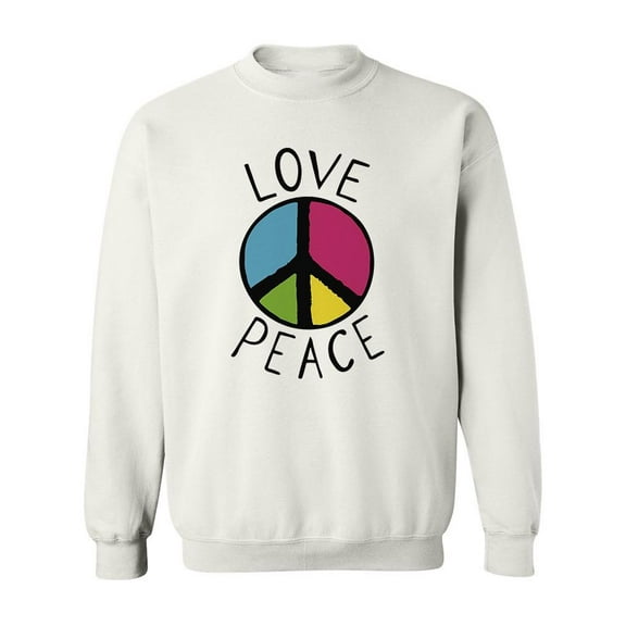 Love And Peace! Sweatshirt Men -Image by Shutterstock, Male XX-Large