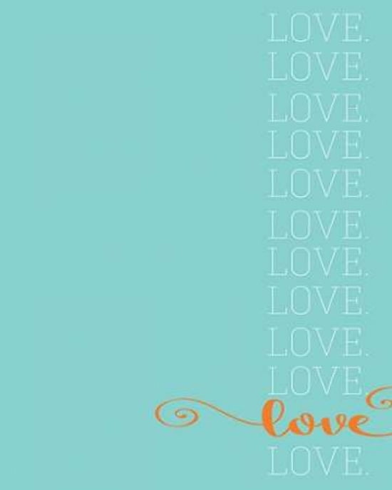 Love - Aqua Canvas Art - Alli Rogosich (22 x 28)