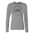 thumbnail image 1 of Love Arrow (Black) Valentine's Day Women's Long Sleeve T-Shirt-Heather-Small, 1 of 4
