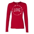 thumbnail image 1 of Love Arrow (Black) Valentine's Day Women's Long Sleeve T-Shirt-Red-Small, 1 of 4
