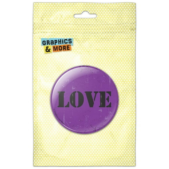 Love Artsy Purple Refrigerator Button Magnet