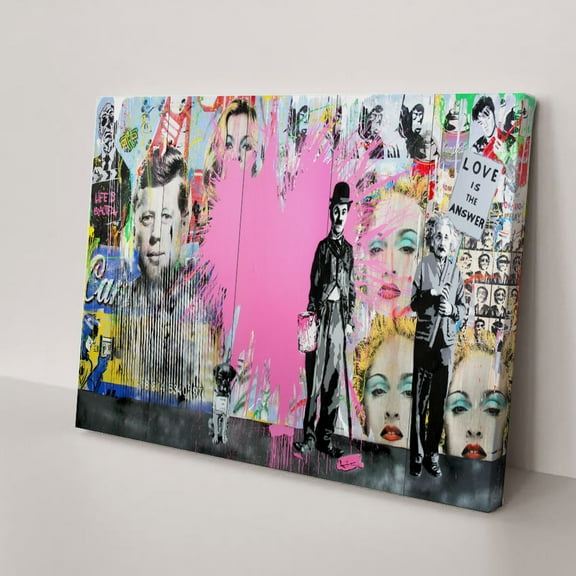 Love As The Answer Street Design Painting Art Wall(12" W x 8" H，Framed)