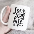 thumbnail image 1 of Love At First Bite Pizza Lover Mug Funny Quote Mug Birthday Gift For Boyfriend Couple Mugs Cute Wedding Coffee Cup Holiday Present Coffee Mug Gifts for Friends Wife Anniversary Mug, 1 of 5