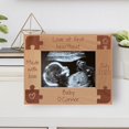 thumbnail image 1 of Love At First Heartbeat Personalized Wooden Frame-5" x 3 1/2" Brown Horizontal, 1 of 1