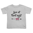 thumbnail image 1 of Love At First Sight Cute Toddler Tshirts for Boys Girls (Gray, 3T), 1 of 5