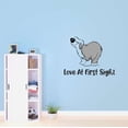 thumbnail image 1 of Love At First Sight Shaggy Dog Puppy Doggie Meow Purr Kitty Kitten Litter Hiss Paw Box Bark Dog Holiday Gift Decorating Ideas Bedroom Wall Decal Sticker - Size: 30 In X 24 In, 1 of 5