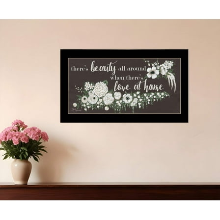 HomeRoots 529899 Love at Home Black Framed Print Wall Art