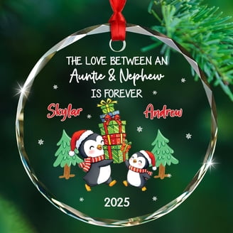Portachiavi In Acciaio Inox Con Incisione 'To My Uncle Aunt And Nephew' - Regalo Per Zio, Zia E Nipote