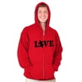 thumbnail image 1 of Love Autism Awareness Puzzle Piece Unisex Plus Size Zip Hoodie Brisco Brands 2X, 1 of 6