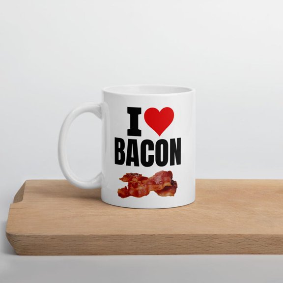 Love Bacon Coffee Mug Funny Foodie Gift