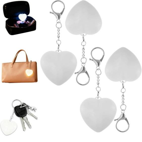 Love Wallet Tote Bag Touch Sensing Light, with Battery Mini Touch Handbag Light for Inside Purse (4pcs)