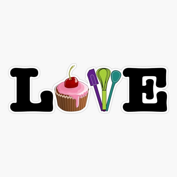 Love Baking Kitchen Hobby Dessert Sticker