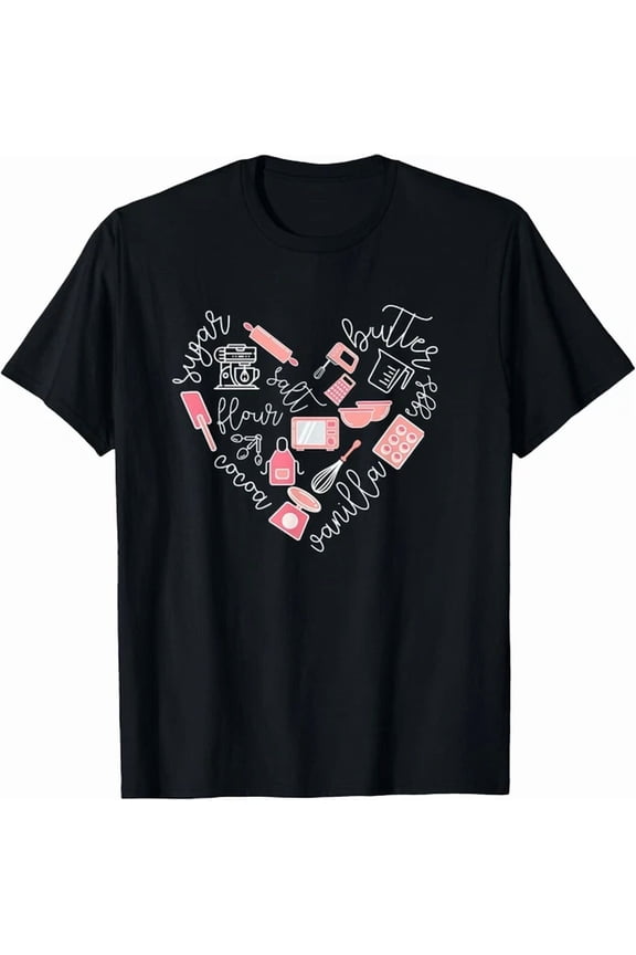 Love Baking Tools For Bakers Gift Women Cute Pink Gift Unisex T-Shirt