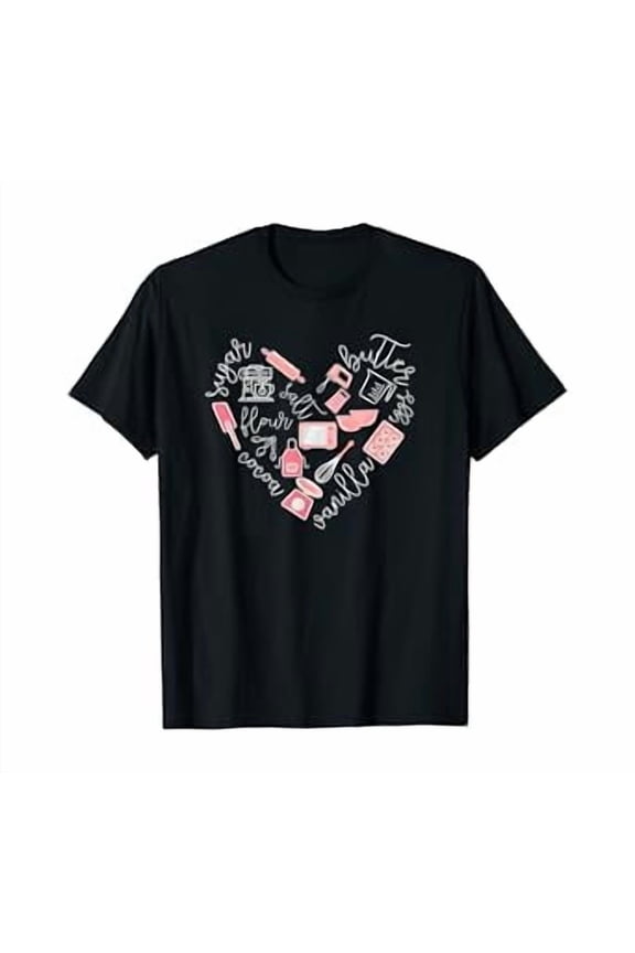 Love Baking Tools For Bakers Gift Women Cute Pink T-Shirt