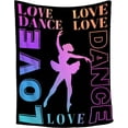 thumbnail image 1 of Love Ballet Dancer Throw Blanket Super Soft Flannel Blanket Home Decor,Plush Fuzzy Cozy Bed Quilt Blanket for Couch Bed Sofa All Season,60"x80"-Adults/Twin Size, 1 of 6
