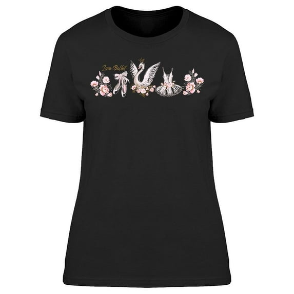 Love Ballet Swan Outfit Dress T-Shirt Women -Image by Shutterstock, Female Medium