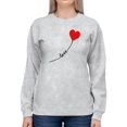 thumbnail image 1 of Love Balloon Heart Lettering  Sweatshirt Women -Image by Shutterstock, Female 3X-Large, 1 of 4