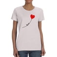 thumbnail image 1 of Love Balloon Heart Lettering  T-Shirt Women -Image by Shutterstock, Female 3X-Large, 1 of 4