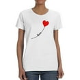 thumbnail image 1 of Love Balloon Heart Lettering  T-Shirt Women -Image by Shutterstock, Female Medium, 1 of 4