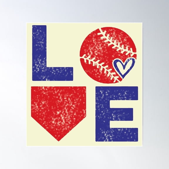Love Baseball , Baseball Lovers , Baseball Player , Baseball Poster Wall Art, Modern Wall Decor For Living Room Bedroom, 8x12 UNFRAMED