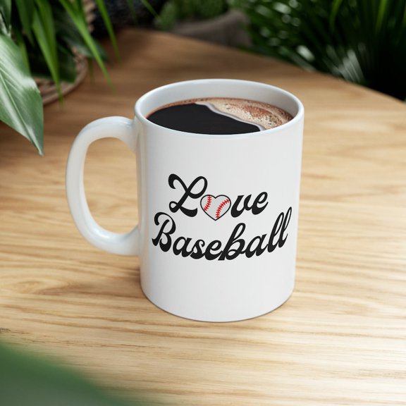Love Baseball Ceramic Mug 11oz
