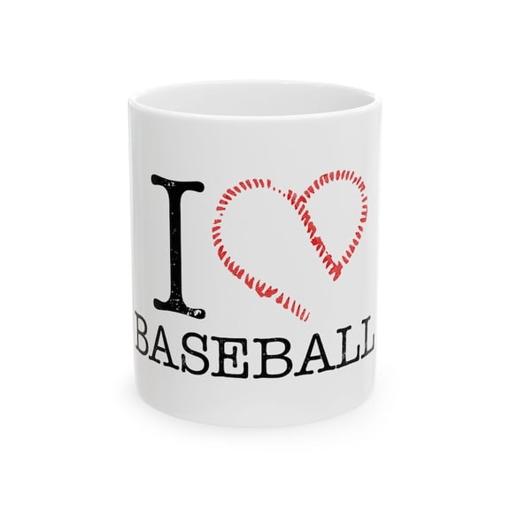 Love Baseball Ceramic Mug Perfect Gift for Spor Fans, Coffee Lovers, Birthda, Father's Day, and Every Day Use