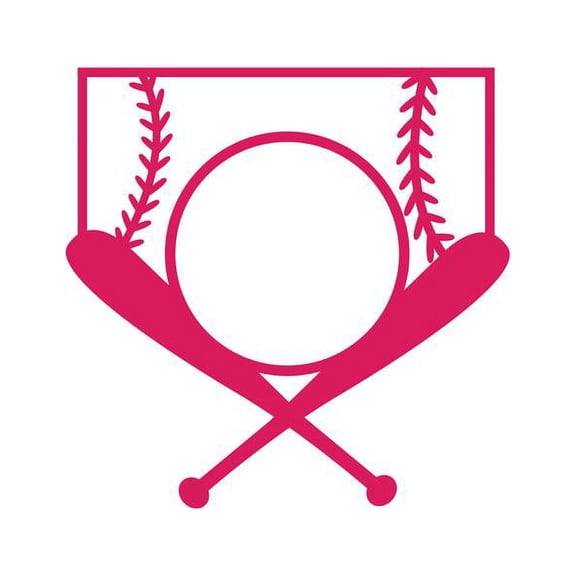 Love Baseball Cross Bats Decal Sticker | 5.5-Inches By 5.5-Inches | Teal Vinyl