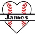 thumbnail image 1 of Love Baseball Heart Team Sports Customized Wall Decal - Custom Vinyl Wall Art - Personalized Name - Baby Girls Boys Kids Bedroom Wall Decal Room Decor Wall Stickers Decoration Size (20x20 inch), 1 of 2