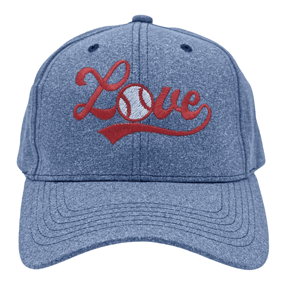 Love Baseball Script Hat Cute Summer Sports Lover Cap