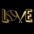 thumbnail image 1 of Love Baseball Spealled Out Decal Sticker | 5.5-Inches By 2.5-Inches | Gold Vinyl, 1 of 1