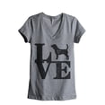 thumbnail image 1 of Love Beagle Women's Fashion Relaxed V-Neck T-Shirt Tee Heather Gray X-Large, 1 of 3