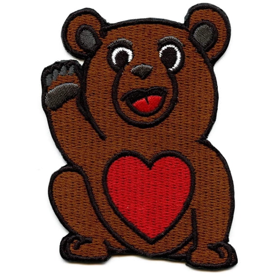 Love Bear Embroidered Iron On Patch