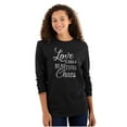 thumbnail image 1 of Love Beautiful Chaos Romance Quote Women Plus Size Long Sleeve Graphic Tee Brisco Brands 2X, 1 of 2