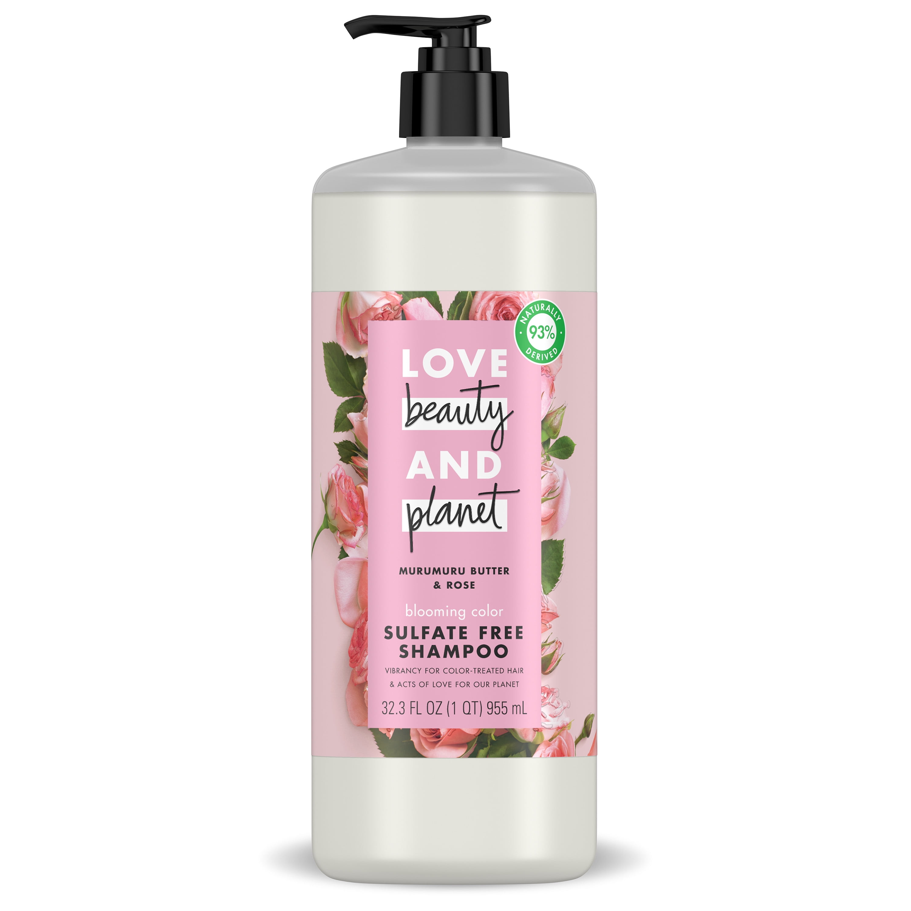 Love Beauty And Planet Blooming Color Murumuru Butter and Rose, Sulfate-Free Shampoo Vegan, Paraben-free, Silicone-free, Cruelty-free for Color Treated Hair 32.3 oz