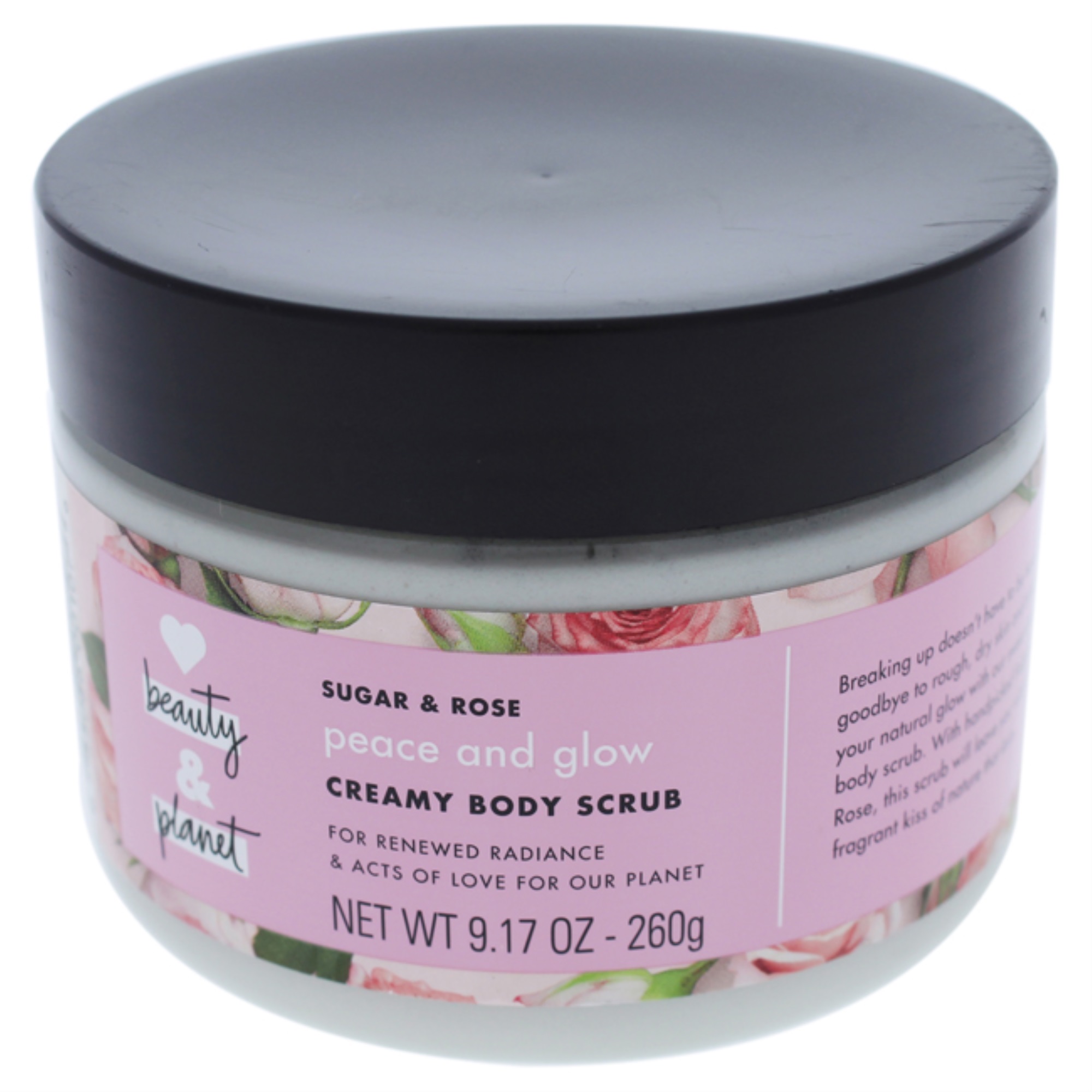 Love Beauty And Planet Sugar & Rose Scrub Creamy Exfoliating Body Scrub Peace and Glow 9.17 oz - image 1 of 13