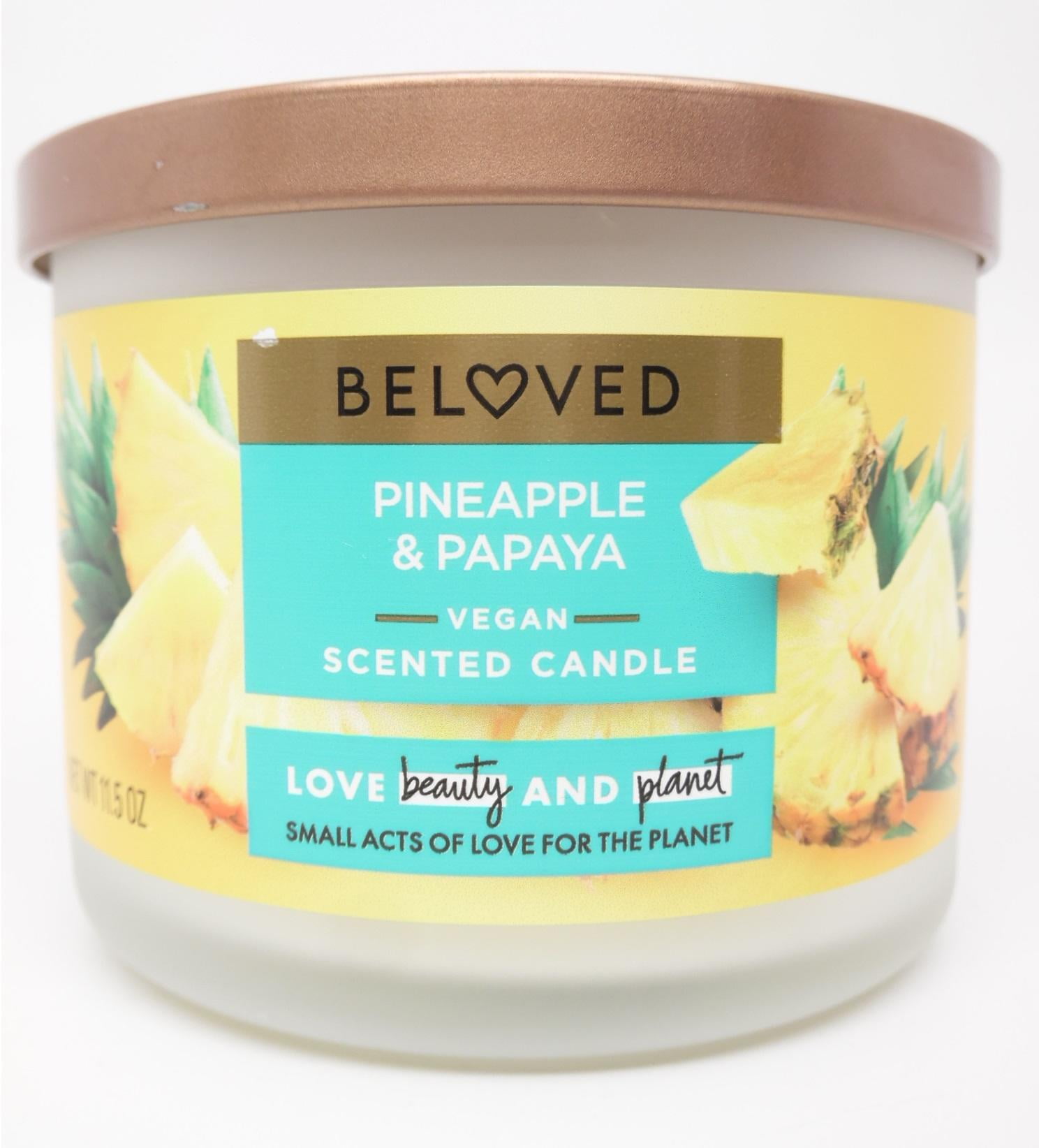 Love Beauty and Beloved Vegan 2Wick Candle Pineapple & Papaya