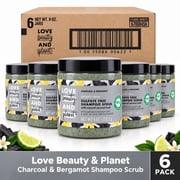 Love Beauty and Planet Charcoal Bergamot Shampoo Scrub 9 oz 6 Pack
