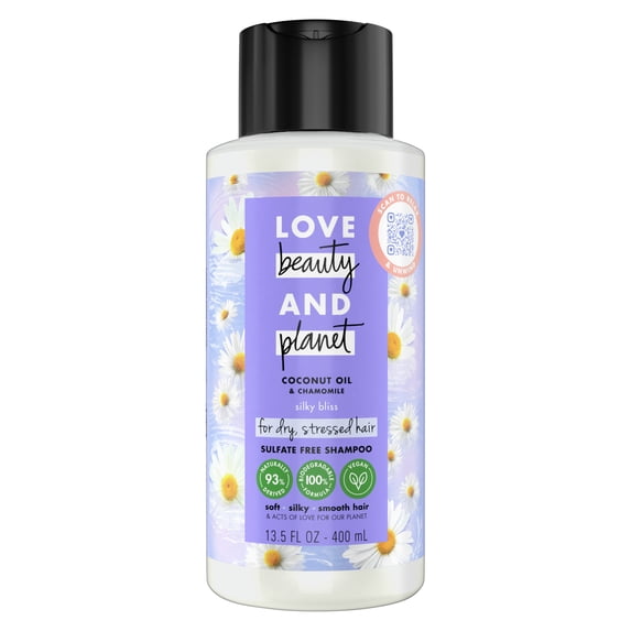 Love Beauty and Planet Daily Shampoo with Coconut Oil, Chamomile for All Hair Types, 13.5 fl oz