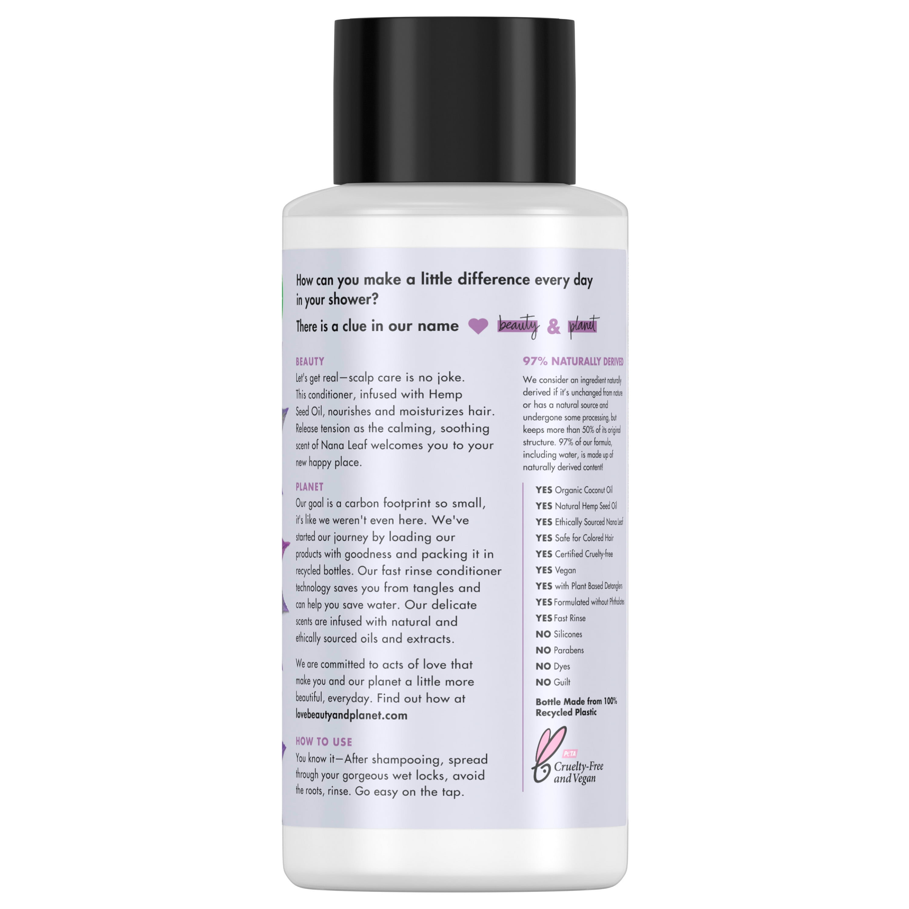 Love Beauty and Planet Hemp Seed Oil and Nana Leaf Soothe & nourish Daily Conditioner 13.5 fl oz