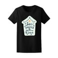thumbnail image 1 of Love Begins At Home Family Quote Tee Women's -Image by Shutterstock, 1 of 2