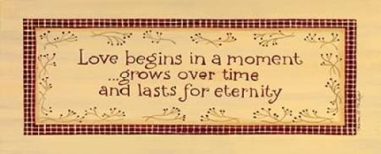 Love Begins Canvas Art - Karen Tribbet (24 x 48)