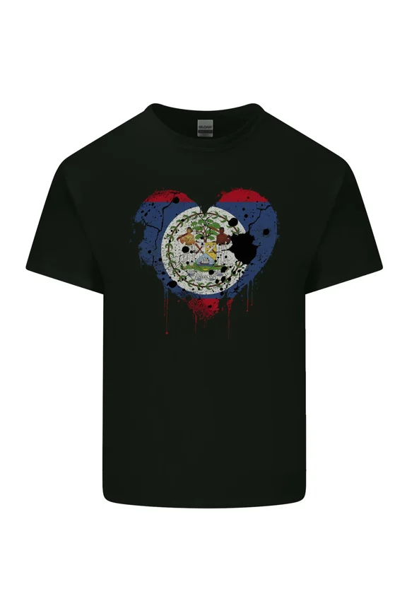 Love Belize Flag For A Belizean Day Football And Patriotic Pride Art Print Unisex T-Shirt Y0310, Up to Size 5XL