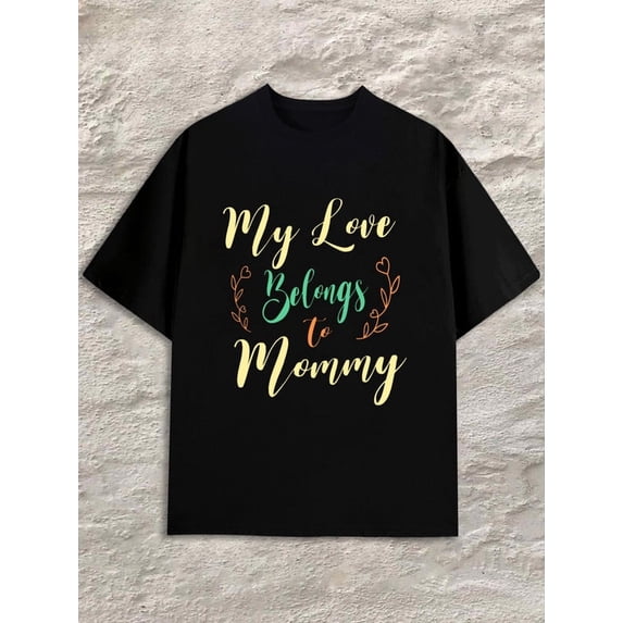 Greenink My Love Belongs mens black Stylish summer outerwear Fashion Unisex Shirt Crewneck tshirts Vintage Unisex Shirt Cotton tshirts Basic Unisex Shirt Cotton tshirts