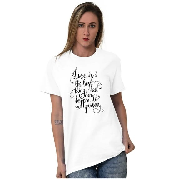 Love Best Thing Romantic Couple Women's Graphic T Shirt Tees Brisco Brands X
