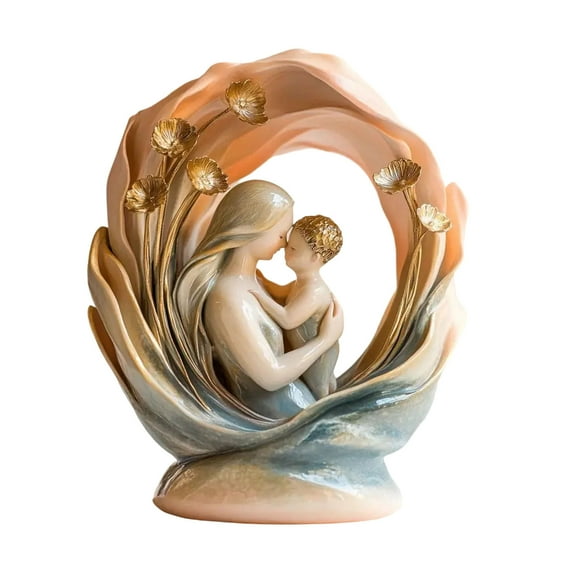 Love Between Mom And Child Decor Resin Handicrafts Ornaments for Home or Office, Thoughtful Gift for Family & Friends
