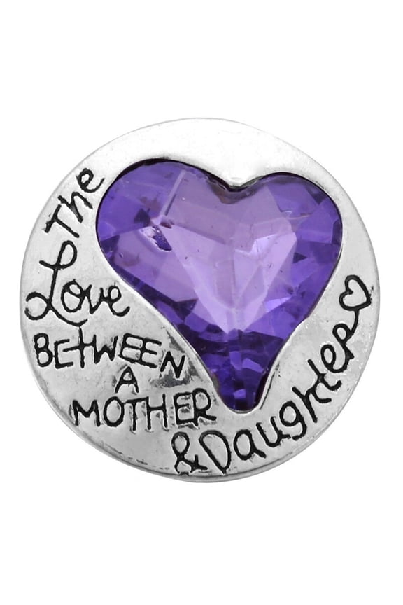 Love Between Mother Daughter Snap Jewelry Ginger Charm Button, For Interchangeable DIY Customizable Accessories