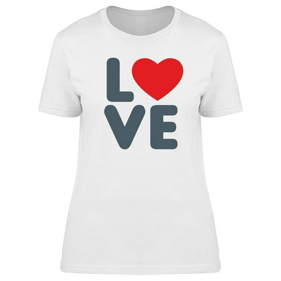 Love Big Heart T-Shirt Women -Image by Shutterstock, Female Large
