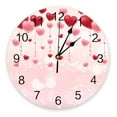 thumbnail image 1 of Love Bike Female Red Heart Decorative Round Wall Clock Arabic Numerals Design Non Ticking Bedrooms Bathroom Large Wall Clock（14 Inch）, 1 of 6